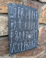 Load image into Gallery viewer, Egyptian hieroglyphics Fragment Sculptural wall relief plaque www.Neo-Mfg.com 9" Museum reproduction