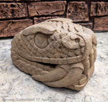 Load image into Gallery viewer, Serpent Quetzalcoaltl bust Aztec Maya Artifact Carved Sculpture Statue 10" www.Neo-Mfg.com