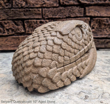 Load image into Gallery viewer, Serpent Quetzalcoaltl bust Aztec Maya Artifact Carved Sculpture Statue 10" www.Neo-Mfg.com