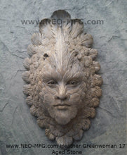 Load image into Gallery viewer, Nature GREENWOMAN HEATHER wall sculpture Garden statue 17" Neo-Mfg