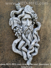 Load image into Gallery viewer, Nature Garden Greenman Grape Harvest Sculptural wall relief bust Neo-Mfg 17"