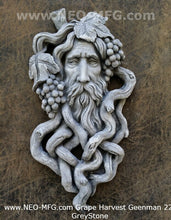 Load image into Gallery viewer, Nature Garden Greenman Grape Harvest Sculptural wall relief bust Neo-Mfg 17&quot;
