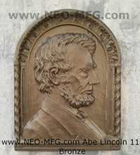 Load image into Gallery viewer, History Abe Abraham Lincoln Cameo silhouette Sculpture Plaque 11" Neo-Mfg