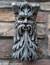 Load image into Gallery viewer, Roman Greek Zeus greenman wall Shelf corbel Grotesque goblin sculpture www.NEO-MFG.com 8 3/8" Mythical Bracket