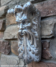 Load image into Gallery viewer, Roman Greek Zeus greenman wall Shelf corbel Grotesque goblin sculpture www.NEO-MFG.com 8 3/8" Mythical Bracket