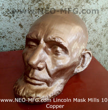Load image into Gallery viewer, History Abraham abe lincoln mill bust life mask full size 1865 www.neo-mfg.com