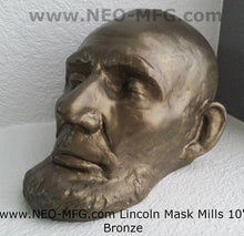 Load image into Gallery viewer, History Abraham abe lincoln mill bust life mask full size 1865 www.neo-mfg.com