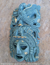 Load image into Gallery viewer, Aztec Maya Artifact mask Thunderbird Jaguar Sculpture Statue 9.25" Tall www.Neo-Mfg.com