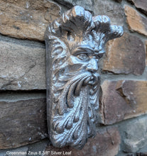 Load image into Gallery viewer, Roman Greek Zeus greenman wall Shelf corbel Grotesque goblin sculpture www.NEO-MFG.com 8 3/8" Mythical Bracket