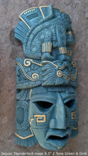 Load image into Gallery viewer, History Aztec Maya Jaguar Thunderbird glyph Artifact mask Sculpture Statue www.Neo-Mfg.com 8.5"