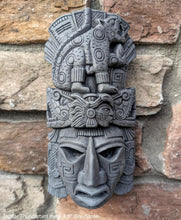 Load image into Gallery viewer, History Aztec Maya Jaguar Thunderbird glyph Artifact mask Sculpture Statue www.Neo-Mfg.com 8.5"
