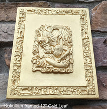 Load image into Gallery viewer, History Aztec Maya Kukulkan framed stone Sculpture Statue 12" Tall www.Neo-Mfg.com