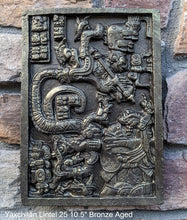 Load image into Gallery viewer, Aztec Mayan Yaxchilán Lintel 25 Sculpture 10.5" www.Neo-Mfg.com Plaque relief carving
