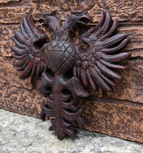 Load image into Gallery viewer, Phoenix double headed Eagle Coat of Arms sculpture wall frieze 12" www.Neo-Mfg.com