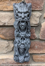 Load image into Gallery viewer, Gargoyle Satyr greenman wall sculpture plaque www.NEO-MFG.com 13.75" bacchus style