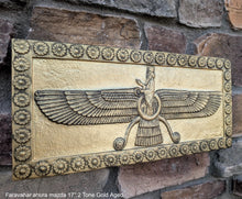 Load image into Gallery viewer, Assyrian Faravahar ahura mazda Persian Persepolis art Sculpture wall plaque relief 17" www.Neo-Mfg.com