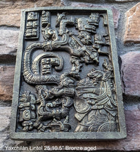 Load image into Gallery viewer, Aztec Mayan Yaxchilán Lintel 25 Sculpture 10.5" www.Neo-Mfg.com Plaque relief carving