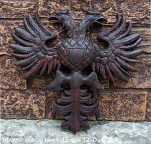 Load image into Gallery viewer, Phoenix double headed Eagle Coat of Arms sculpture wall frieze 12" www.Neo-Mfg.com
