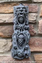 Load image into Gallery viewer, Gargoyle Satyr greenman wall sculpture plaque www.NEO-MFG.com 13.75" bacchus style