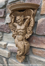Load image into Gallery viewer, Griffin Gargoyle wall Shelf Rare Handmade Huge Mermaid Bracket Wall Sculpture Sconce www.NEO-MFG.com 16"