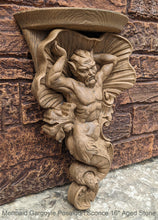 Load image into Gallery viewer, Griffin Gargoyle wall Shelf Rare Handmade Huge Mermaid Bracket Wall Sculpture Sconce www.NEO-MFG.com 16"
