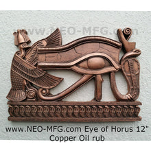 Load image into Gallery viewer, History Egyptian Pharaoh Eye of Horus Sculptural wall relief Neo-Mfg 12" h12