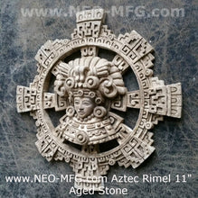 Load image into Gallery viewer, History Aztec Maya Artifact Carved Rimel Sun Stone Sculpture Statue 11" Tall Neo-Mfg L1