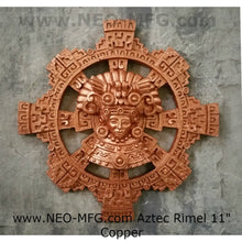 Load image into Gallery viewer, History Aztec Maya Artifact Carved Rimel Sun Stone Sculpture Statue 11&quot; Tall Neo-Mfg L1
