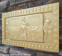 Load image into Gallery viewer, Assyrian Faravahar ahura mazda Persian Persepolis art Sculpture wall plaque relief www.Neo-Mfg.com