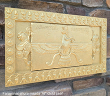 Load image into Gallery viewer, Assyrian Faravahar ahura mazda Persian Persepolis art Sculpture wall plaque relief www.Neo-Mfg.com