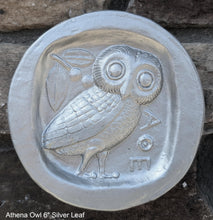 Load image into Gallery viewer, Roman Greek Athena Owl 6" Sculpture statue wall plaque
