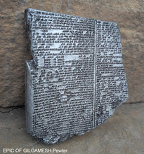 Load image into Gallery viewer, History EPIC OF GILGAMESH Pre-Biblical Deluge flood Story museum replica cuneiform tablet Sculpture 6" www.Neo-Mfg.com home decor