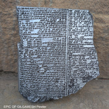 Load image into Gallery viewer, History EPIC OF GILGAMESH Pre-Biblical Deluge flood Story museum replica cuneiform tablet Sculpture 6" www.Neo-Mfg.com home decor