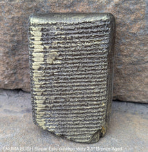 Load image into Gallery viewer, Sumerian Cuneiform tablet ENUMA ELISH Sippar Epic creation story sculptural www.Neo-Mfg.com 3.5" Museum reproduction C6