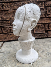 Load image into Gallery viewer, Egyptian Tut on lotus bust 11" statue Sculpture museum reproduction art www.Neo-Mfg.com home decor relief