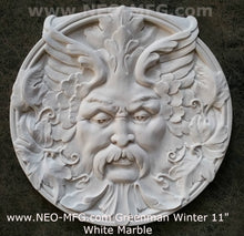 Load image into Gallery viewer, Roman Greek BACCHUS Greenman Winter Figure Sculptural Wall frieze plaque Fragment relief www.Neo-Mfg.com 11" c1