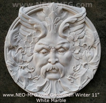 Load image into Gallery viewer, Roman Greek BACCHUS Greenman Winter Figure Sculptural Wall frieze plaque Fragment relief www.Neo-Mfg.com 11" c1