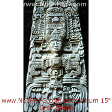Load image into Gallery viewer, History Aztec Maya Artifact Carved Otum Quirigua Stela Sun Stone Sculpture Statue 15" Tall www.Neo-Mfg.com