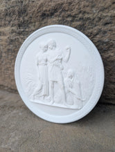 Load image into Gallery viewer, Four Seasons wall sculpture relief plaque www.NEO-MFG.com Thorvaldsen Royal Copenhagen style 5.125"