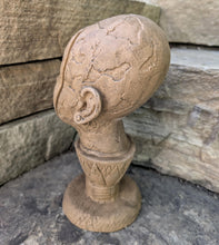 Load image into Gallery viewer, Egyptian Tut on lotus bust 11" statue Sculpture museum reproduction art www.Neo-Mfg.com home decor relief