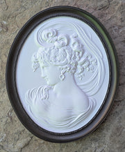Load image into Gallery viewer, Victorian Cameo silhouette West wind Sculpture wall Plaque Bas relief 11" www.Neo-Mfg.com left face Bottee 1889 world fair m20a