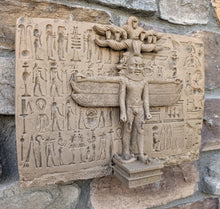 Load image into Gallery viewer, Egyptian Bes Panthée stèle cintrée Sculpture reproduction art www.Neo-Mfg.com Museum Reproduction