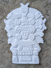 Load image into Gallery viewer, History Aztec Maya Mesoamerica God of Corn Zapotec Deity Vessel wall plaque relief Sculpture www.Neo-Mfg.com low relief