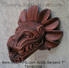Load image into Gallery viewer, History Feathered Serpent Head of Quetzalcoaltl Aztec Maya Artifact Carved Sculpture Statue 7" www.Neo-Mfg.com