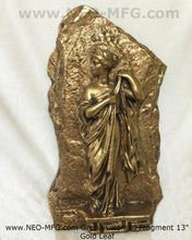 Load image into Gallery viewer, Roman Greek HELENA Troy Grecian lady fragment Stone Carving Sculpture Wall Frieze 13" tall made in USA www.Neo-Mfg.com