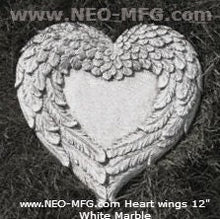 Load image into Gallery viewer, Angel Wings HEART Flat wall sculpture statue plaque www.Neo-Mfg.com 12" p9