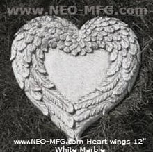 Load image into Gallery viewer, Angel Wings HEART Flat wall sculpture statue plaque www.Neo-Mfg.com 12" p9