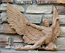 Load image into Gallery viewer, Angel ICARUS Greek Roman Sculptural wall relief carving plaque Statue www.Neo-Mfg.com 17"