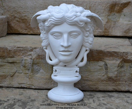 History Medusa Versace Rondanini Bust design Artifact Carved Sculpture Statue 17" www.Neo-Mfg.com Made to order