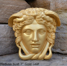 Load image into Gallery viewer, History Medusa Versace Rondanini Bust design Artifact Carved Sculpture Statue 12" on pedestal www.Neo-Mfg.com